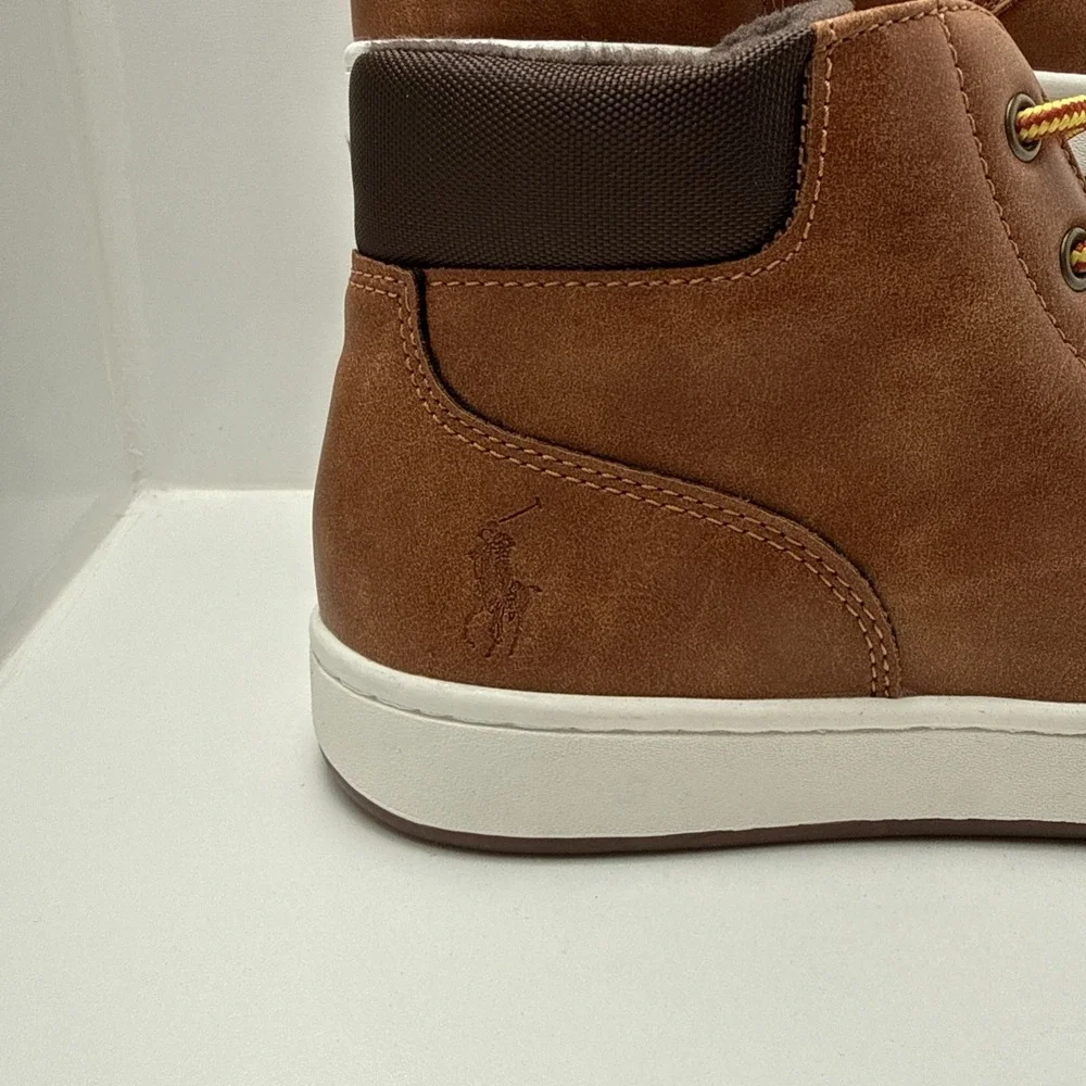 Polo‎ Ralph Lauren Polo Court Sneaker Boot (Big Kid) Size 5 Boys